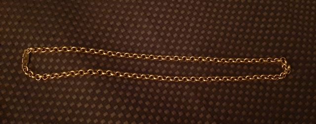 Cadena chapada en oro de acero de titanio,50 cm