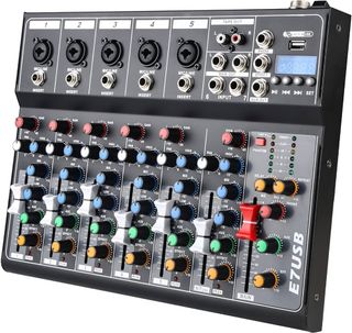 Mesa mezclas sonido 7 canales usb bluethot sin uso