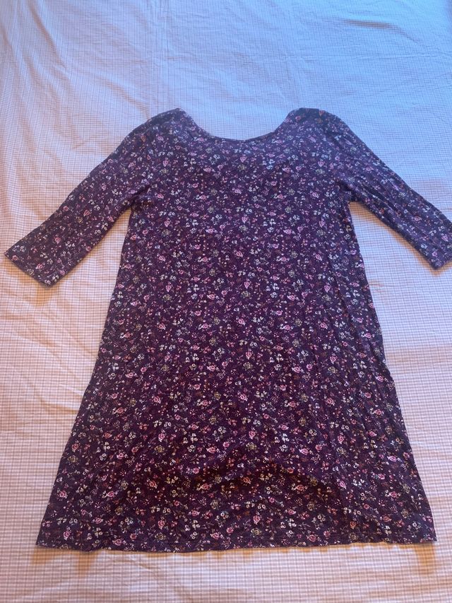 Vestido corto estampado flores