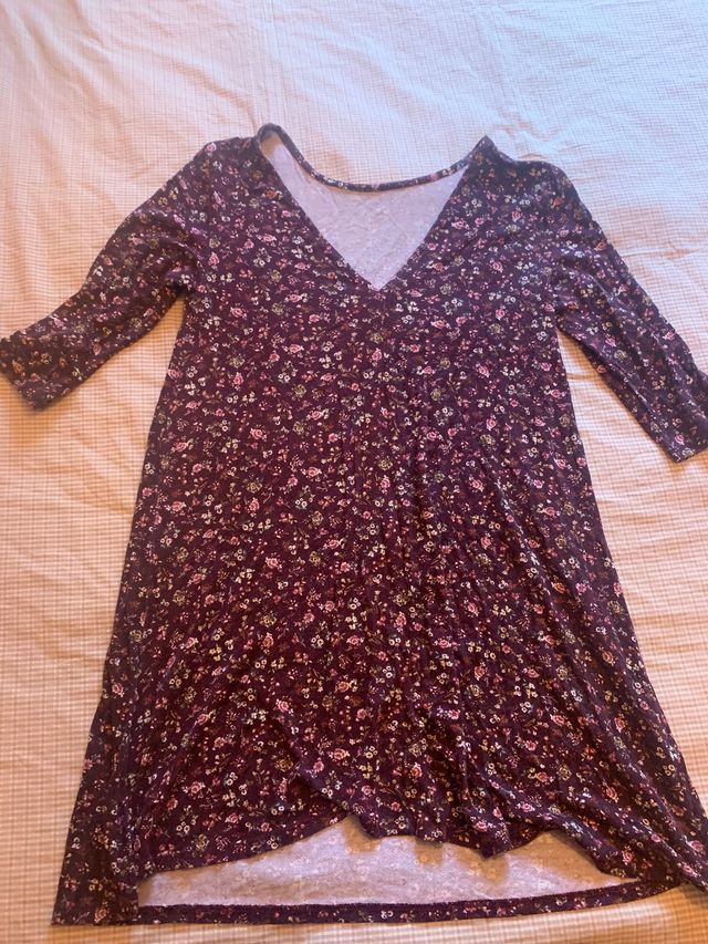 Vestido corto estampado flores