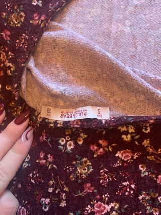 Vestido corto estampado flores