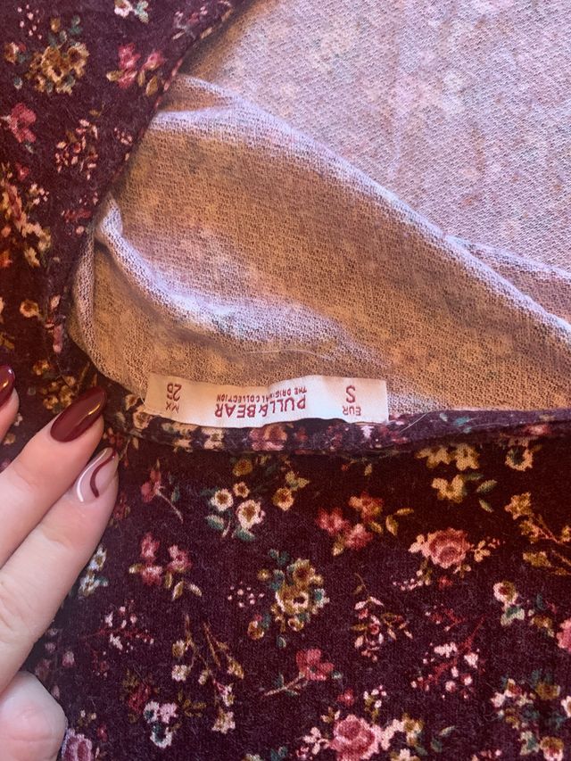 Vestido corto estampado flores