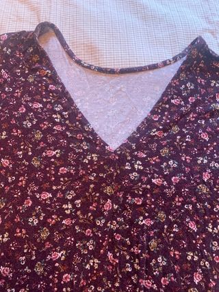 Vestido corto estampado flores