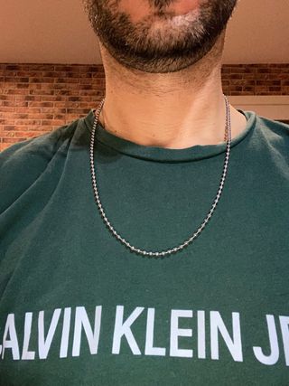 collar de plata bolitas