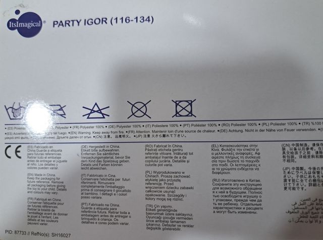 Disfraz infantil de la "Muerte"