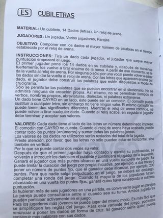 juego de mesa cubiletra cayro