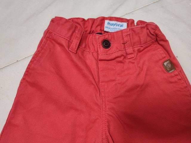 Pantalón rojo niño mayoral 24 meses