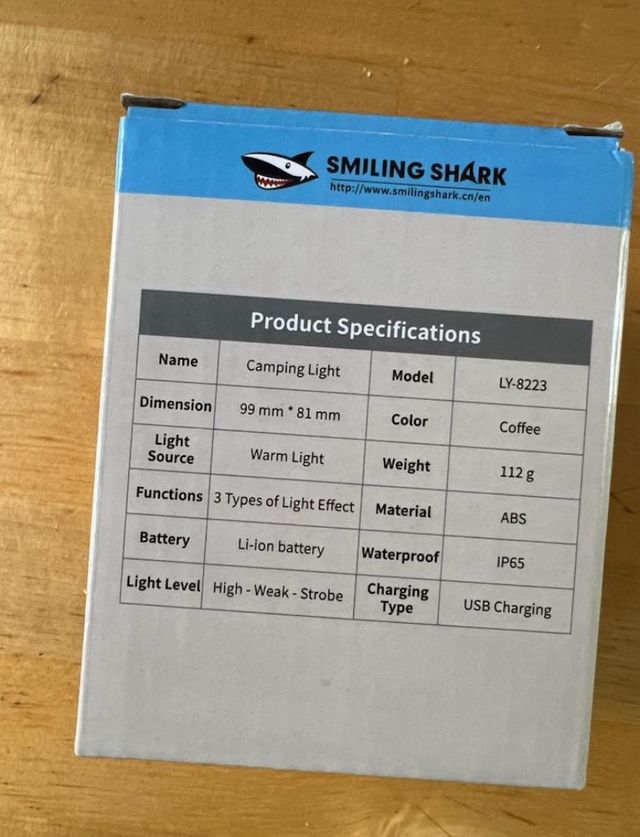 Lámpara Camping recargable