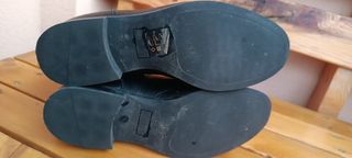 Botín  negro piel 38
