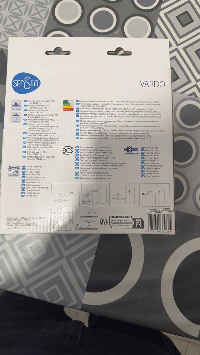 Rociador de ducha, nuevo muy elegante.