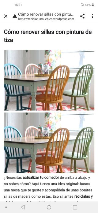 Silla vintage madera Windsor