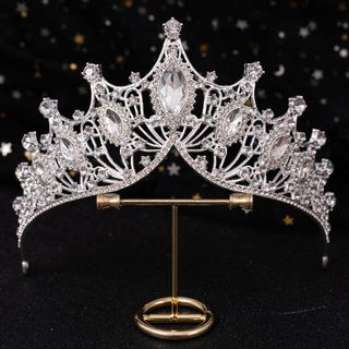 Tiaras de Circonitas cristalinas nupcial de novia 