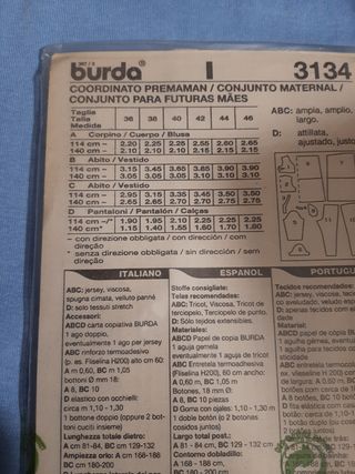 abito future mamme burda cartamodello