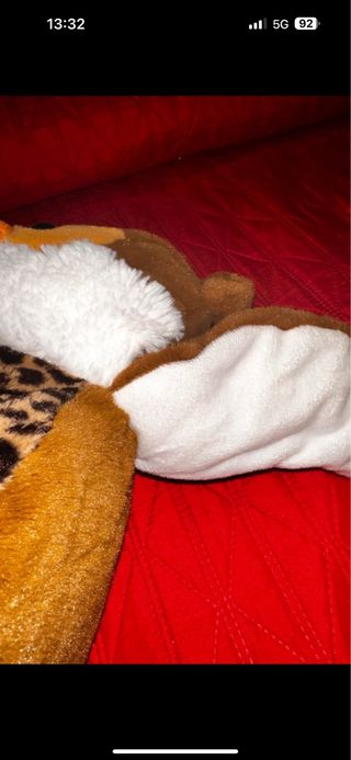 Peluche con tasca posteriore