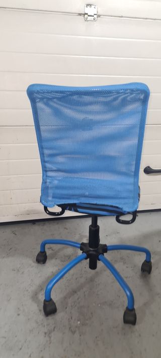 Silla azul escritorio IKEA