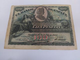 100 pesetas de 1907