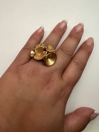 anillo mujer bañado en oro
