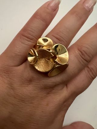 anillo mujer bañado en oro