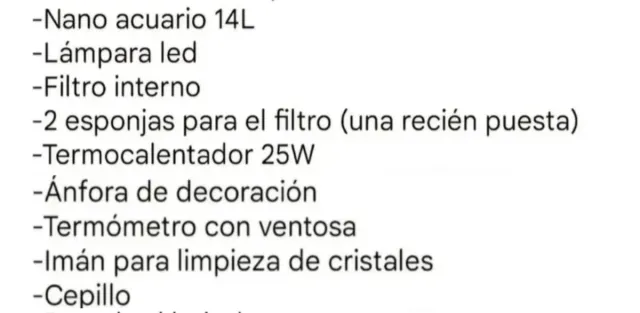 Acuario + accesorios necesarios