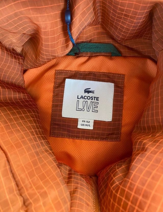 Abrigo Plumas Lacoste. Talla M. Nuevo a Estrenar