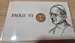Tarjeta Moneda Papa Paolo VI