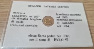 Tarjeta Moneda Papa Paolo VI