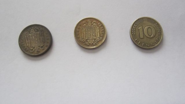 MONEDAS ANTIGUAS PESETAS Y PENIQUES