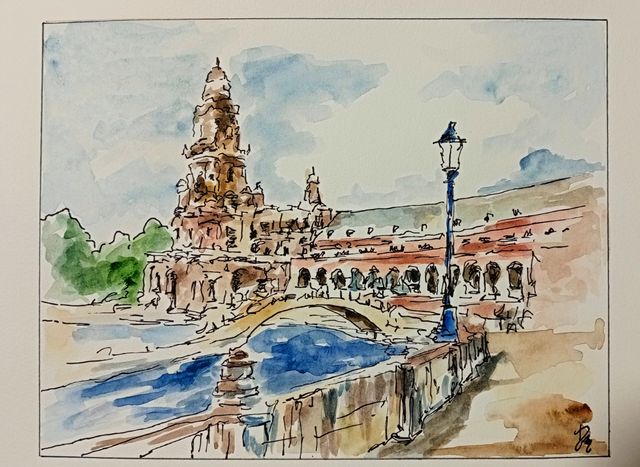 Acuarela de Sevilla. 