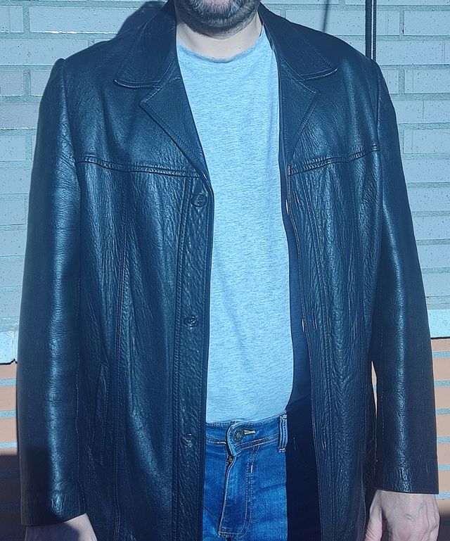 Americana cuero hombre