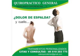 Quiropractico - Osteopata - Masajista
