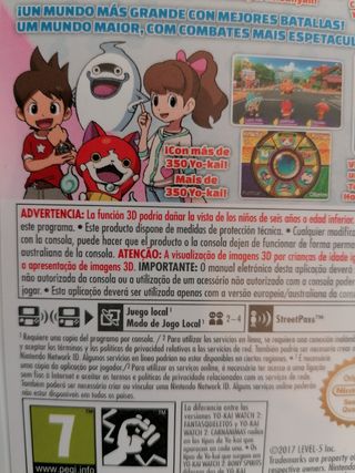 Yokai watch 2 Nintendo 2ds,3ds