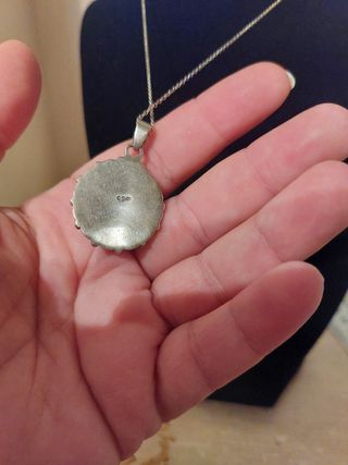 Colgante agata plata 925 con cadena