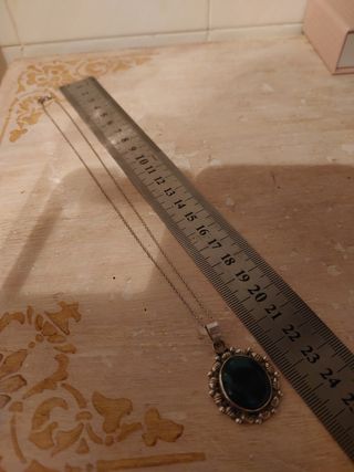 Colgante agata plata 925 con cadena