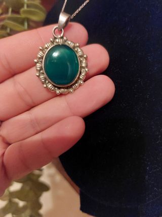 Colgante agata plata 925 con cadena