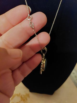 Colgante agata plata 925 con cadena