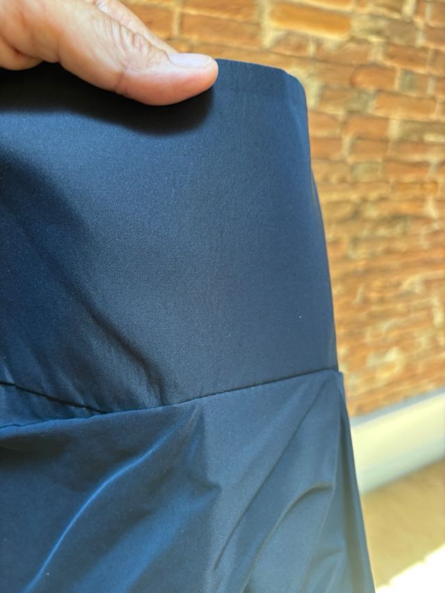 Gonna in raso di seta blu Gunex Cucinelli