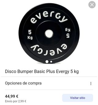 Disco olímpico fitness evergy 5kg