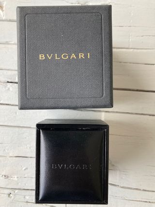 Anillo BVLGARI original de oro blanco 18qt