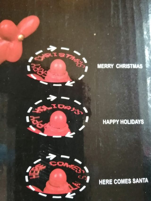 Adorno LED con mensaje luminoso.