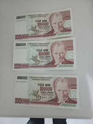 3 Banconote turchia