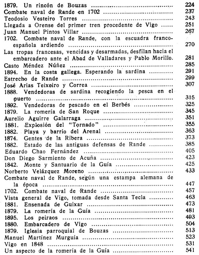 VIGO. CALENDARIO HISTORICO. GALICIA.