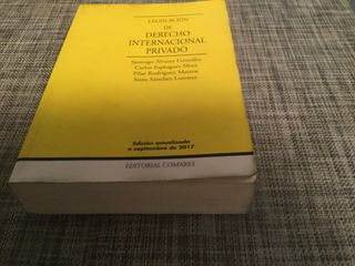 Legislación derecho internacional privado. Comares