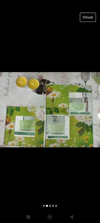 Set porta candela verdi