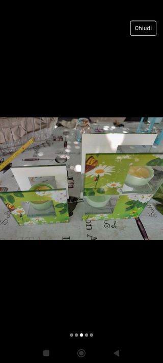 Set porta candela verdi