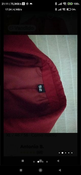 Americana roja burdeos