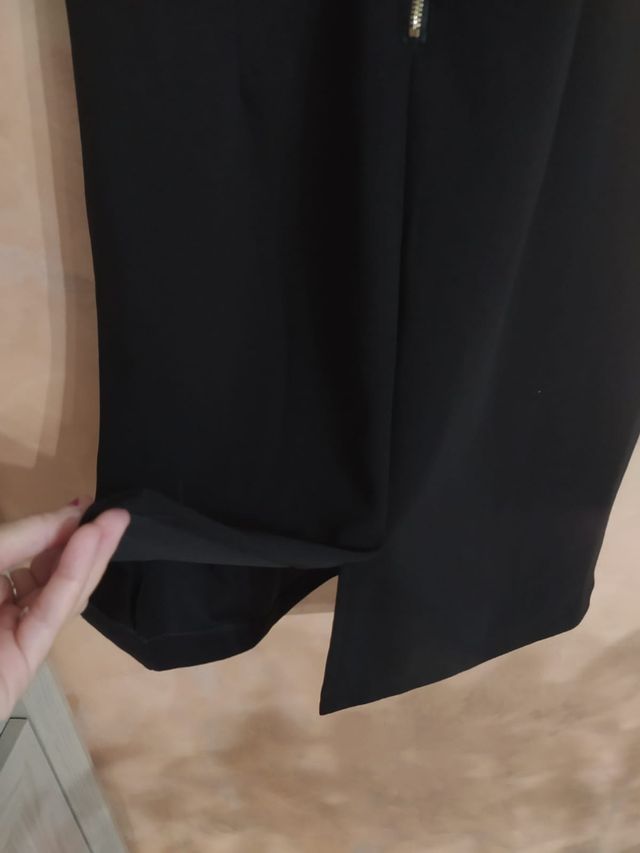 Vestito donna nero con rouges colorate