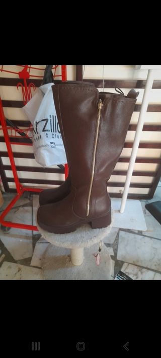 Stivali donna Alti pelle Marrone N39