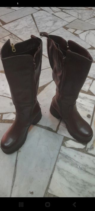 Stivali donna Alti pelle Marrone N39