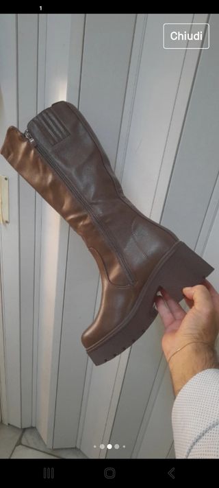 Stivali donna Alti pelle Marrone N39