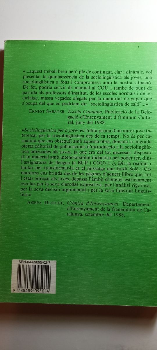 Libro sociolingüistica per a joves